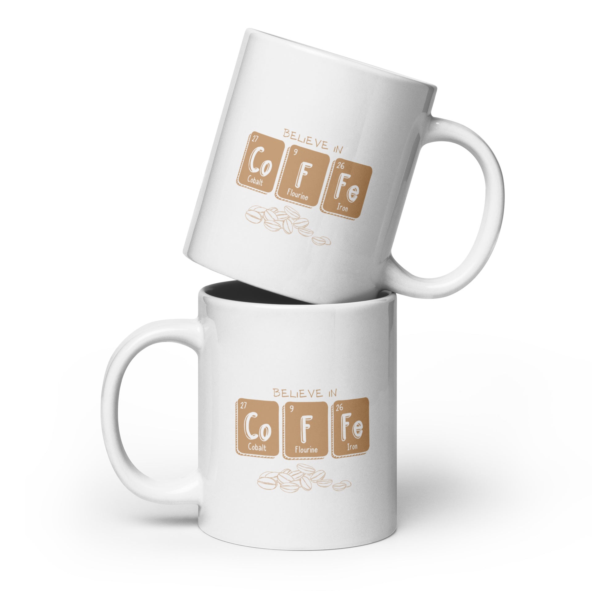 White Mug (Design 4) – Believe in Coffee